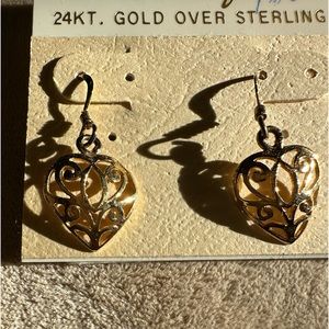 Gold over Silver Earrings